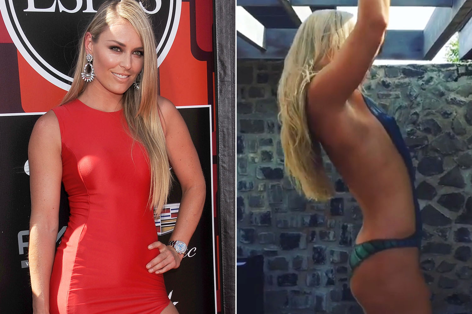 Naked Lindsey Vonn does pull-ups in body paint New York Post.